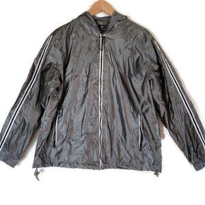 EVR Sport Silver lined hooded windbreaker Womens Size M